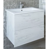 Тумба с раковиной дуб крафт белый 65 см Sanflor Чикаго C16780