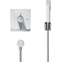 Гигиенический душ Rose R105C с термостатом, хром/белый