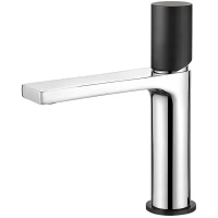 Смеситель для раковины AQG Tube 01TUB100NC хром/черный матовый