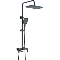 Душевая система Raffine F3699H 320x210 мм, со смесителем, черный матовый