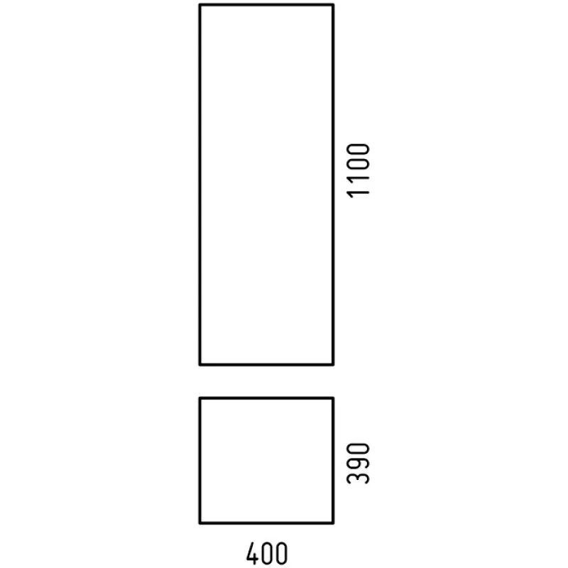 Полуколонна подвесная белый глянец L/R Corozo Огайо SD-00000631