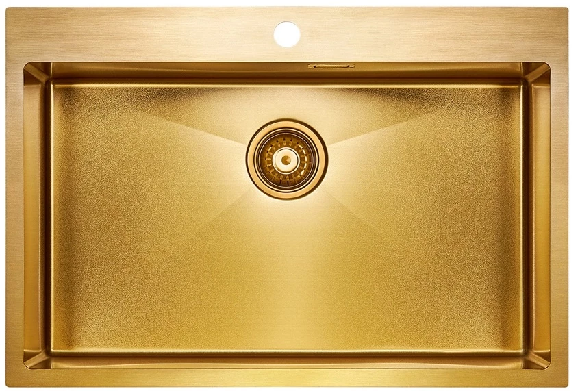Кухонная мойка Paulmark Saar золотой матовый PM807551-BG кухонная мойка alveus monarch kombino 50 золотой 1120902