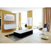 Комплект мебели белый глянец 100 см Clarberg Dune DUN0110 + EL.10.04.D + DUN0410