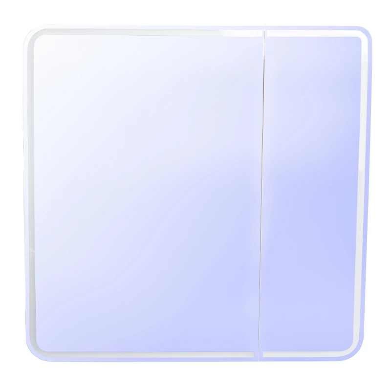 Зеркальный шкаф 80x80 см белый L Style Line Каре СС-00002276