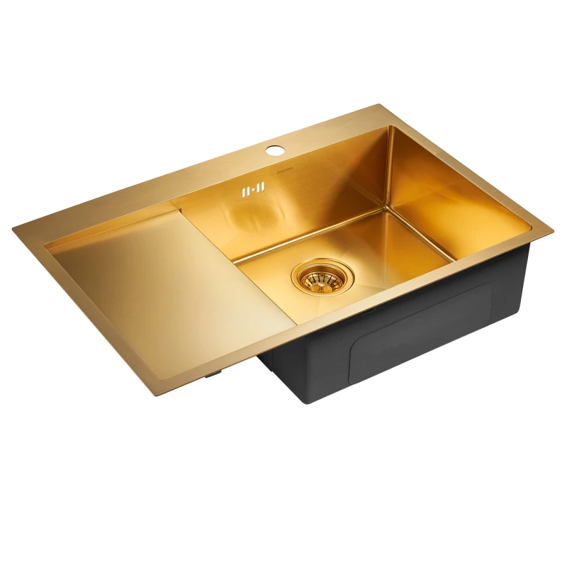 Кухонная мойка Paulmark Atlan золотой матовый PM217851-BGR