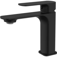 Смеситель для раковины AQUAme Monza AQM6310MB без донного клапана, черный матовый