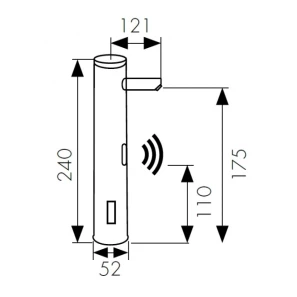Изображение товара смеситель для раковины бесконтактный kaiser sensor 38521