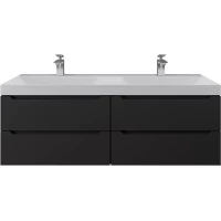 Тумба под раковину Uperwood Tanos 2910203302 120 см, подвесная, черный матовый