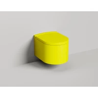 Унитаз подвесной Salini S-Stone Gemelli 240121KMF безободковый, с крышкой микролифт, покраска внешнего корпуса по RAL матовый