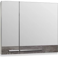 Зеркальный шкаф 85x75 см железный камень/белый Runo Вудлайн 00-00001347