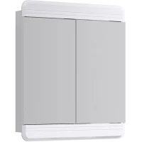 Зеркальный шкаф 74x85 см белый глянец Aqwella Corsica Kor.04.07