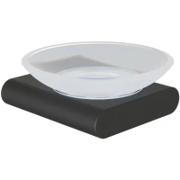 Мыльница Knotlor Oval SD101BL настенная, черный матовый
