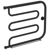 Полотенцесушитель водяной 500x650 темный титан муар Сунержа Лира 2 полки 15-0012-5065