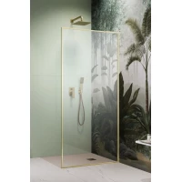 Душевая перегородка Radaway Modo F SL Brushed Gold II 55 Right 10419055-99-01R профиль золотой матовый, стекло прозрачное 