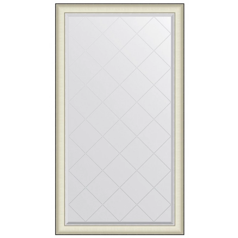 Зеркало 94x169 см белая кожа с хромом Evoform Exclusive-G BY 4574