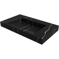 Раковина Armadi Art Flat Nero Marquina 859-080-NM 81x45,2 см, подвесная, черный мрамор
