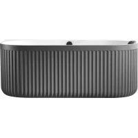 Ванна из литьевого мрамора AltroBagno Fabiana AltroBagnoFabiana090210CementGrey&White 170x80 см, отдельностоящая, белый/серый цемент