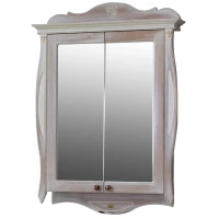 Зеркальный шкаф 78x115 см белое дерево Atoll Ривьера