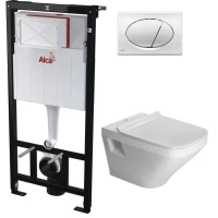 Комплект подвесной унитаз Duravit Durastyle 2536090000 + 0063790000 + система инсталляции AlcaPlast AM101/11203:1RUSSETM70