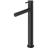 Смеситель для раковины Cezares Leaf LEAF-LC1-L-NOP CoolStart, с донным клапаном, черный матовый