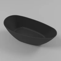 Ванна из литьевого мрамора Whitecross Spinel A 0209.150070.201 150x70 см, отдельностоящая, черный матовый