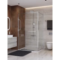 Душевой уголок Cezares Lux LUX-AH-FS-11-110/100-C-CR 110x100 см, профиль хром, стекло прозрачное