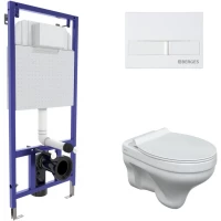 Комплект подвесной унитаз Berges Albit S + система инсталляции Berges Novum L1 042436