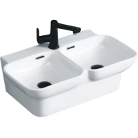 Раковина Ceruttispa Double Nemi CT9702 65x39 см, подвесная, белый