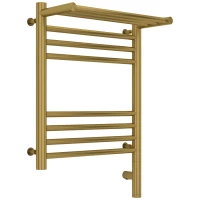 Полотенцесушитель электрический 500x400 состаренная латунь МЭМ правый Сунержа Богема с полкой 3.0 051-5807-5040