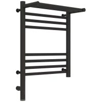 Полотенцесушитель электрический 500x400 темный титан муар МЭМ левый Сунержа Богема с полкой 3.0 15-5806-5040