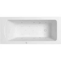 Ванна из литьевого мрамора Whitecross Coin Solid Surface 0224.180080.200.RELAX.WH 180x80 см, с гидромассажем, белый матовый
