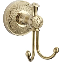 Крючок Savol 58B S-005854B двойной, для ванны, золотой