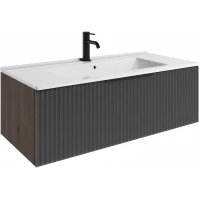 Тумба под раковину ЗОВ Кито Флавио Лиони K80FL 79 см, подвесная, дуб гладстоун/серый матовый