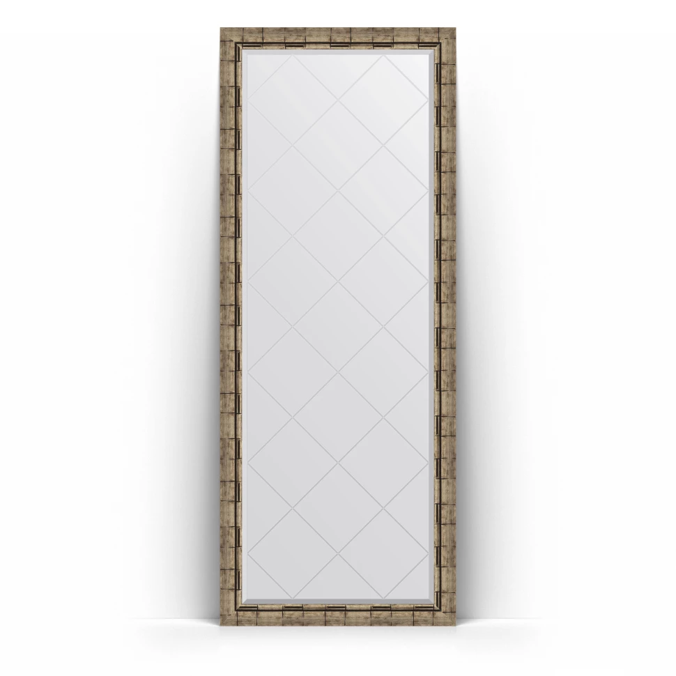 Зеркало напольное 78x198 см серебряный бамбук Evoform Exclusive-G Floor BY 6307 зеркало 89x89 см вензель серебряный evoform exclusive g by 4336