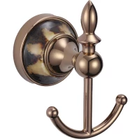 Крючок Savol 68BD S-BD6854 двойной, для ванны, розовое золото