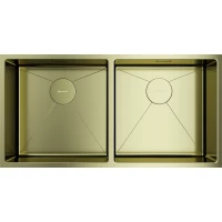 Кухонная мойка Omoikiri Taki 86-2-U/IF-LG 4993792 86,5x44 см, светлое золото
