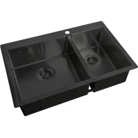 Кухонная мойка Zorg ZL R 780-2-510-L GRAFIT 78x51 см, графит