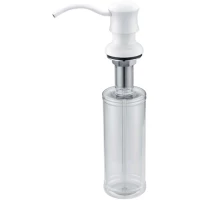 Дозатор для жидкого мыла Zorg ZR-21 WHITE 350 мл, встраиваемый, для кухни, белый