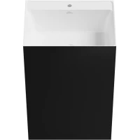 Раковина Wellsee Doux 230503000 70x50 см, напольная, черный матовый/белый