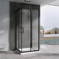 Душевой уголок 90x90 см Abber Schwarzer Diamant AG02090B-S90B прозрачное