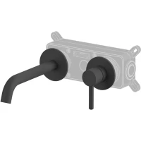 Смеситель для раковины Whitecross Y Y1225BL встраиваемый, без донного клапана, черный матовый