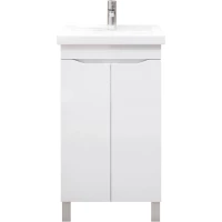 Тумба под раковину Vigo Grani tn.GRI.FOS.50.2D 46,4 см, напольная, белый глянец/белый матовый