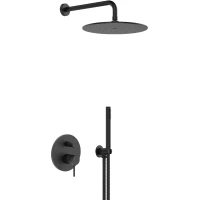 Душевой комплект Mariani NEXT B1416BNSTB30 300 мм, со смесителем, черный матовый