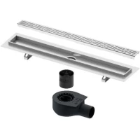 Душевой трап (лоток) Tece TECEdrainline organic 600800 + 650000 + 660016 + 600860 74,3 см, с решеткой, перфорированный, хром