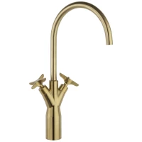 Смеситель для раковины Ramon Soler Adagio 911001OC без донного клапана, золотой матовый