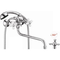Смеситель для ванны D-Lin D145818 универсальный, с душевым гарнитуром, хром