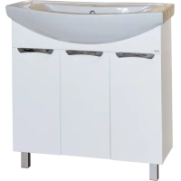 Тумба под раковину Misty Лаванда Э-Лав01080-011Пр 77,2 см, напольная, белый глянец
