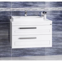 Тумба белый глянец 80 см Санта Юпитер 230012