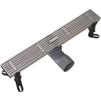 Душевой трап (лоток) Knotlor Storm SDRW0400LBS 40 см, с решеткой, перфорированный, нержавеющая сталь