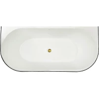 Акриловая ванна Royal Bath Nero RB611903BL-GD 170x80 см, черный/белый